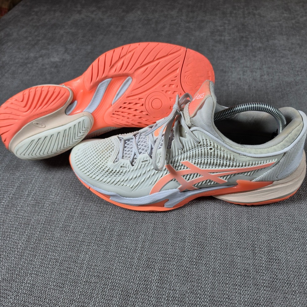 Asics Court FF 2 Womens 11.5 Beige Orange 1042A220 Tennis Shoes Athletic